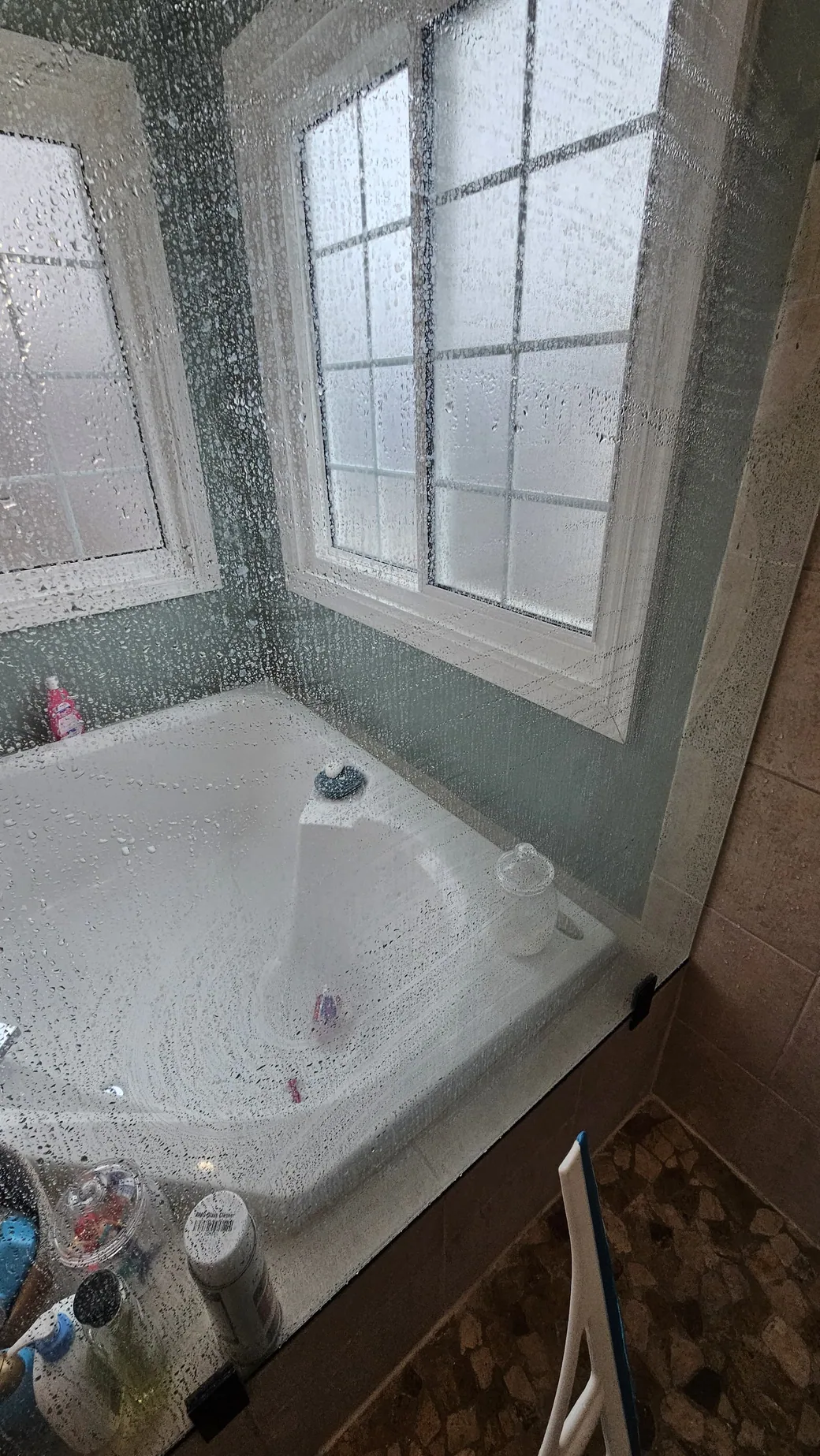 Tub and bathroom glass cleaning treatment